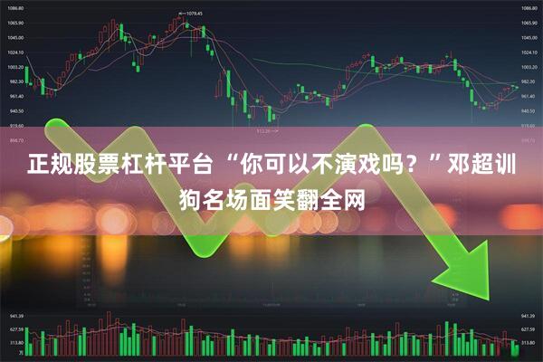 正规股票杠杆平台 “你可以不演戏吗？”邓超训狗名场面笑翻全网
